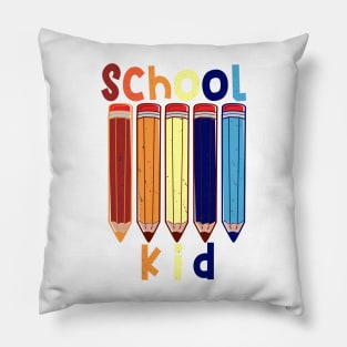 Funny School kid school start T shirt Pillow