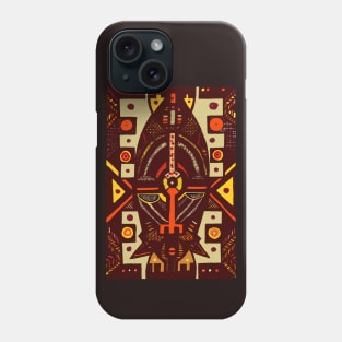 African Mask traditional tribal symbolic pattern design Phone Case