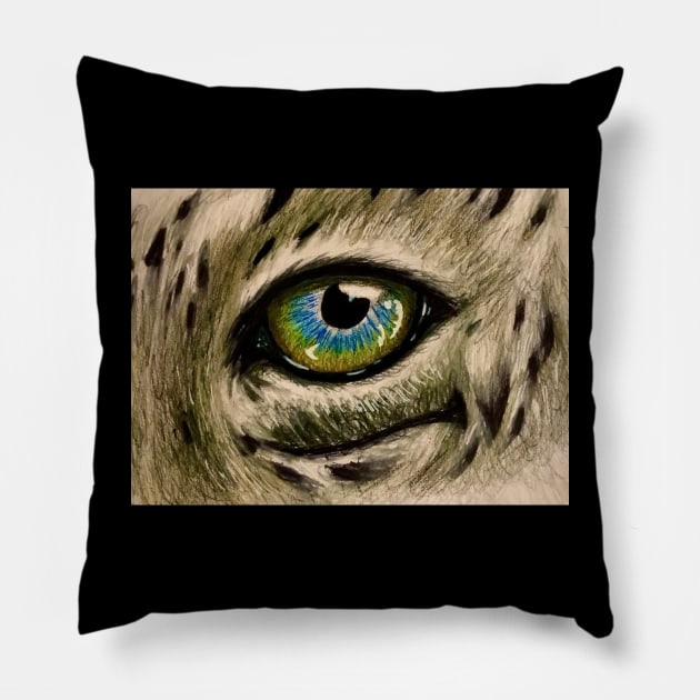 Leopard’s Eye Pillow by Saquanarts