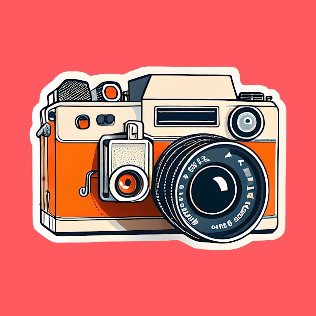 Capture the Moment with an vintage japanese Camera Sticker by FocusUp