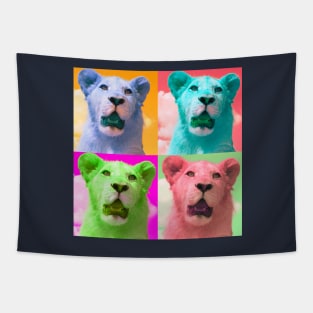 Lion Cub Pop Art Tapestry