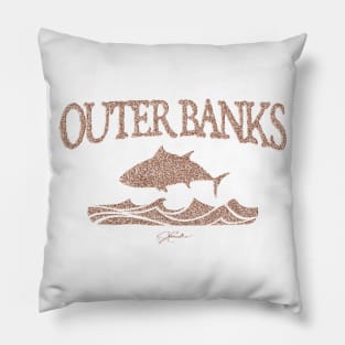 Outer Banks, North Carolina, Bluefin Tuna Leaping Over Waves Pillow