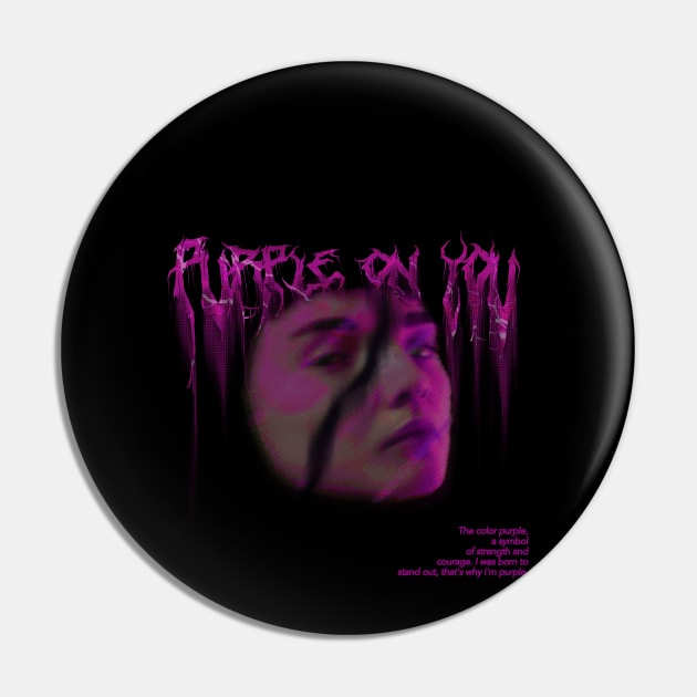 Purple on You Pin by Majart Design