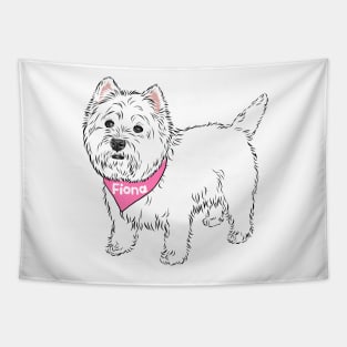 Fiona the westie - custom name (please message me BEFORE you place custom order) Tapestry