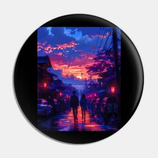 Sunset Couple Pin