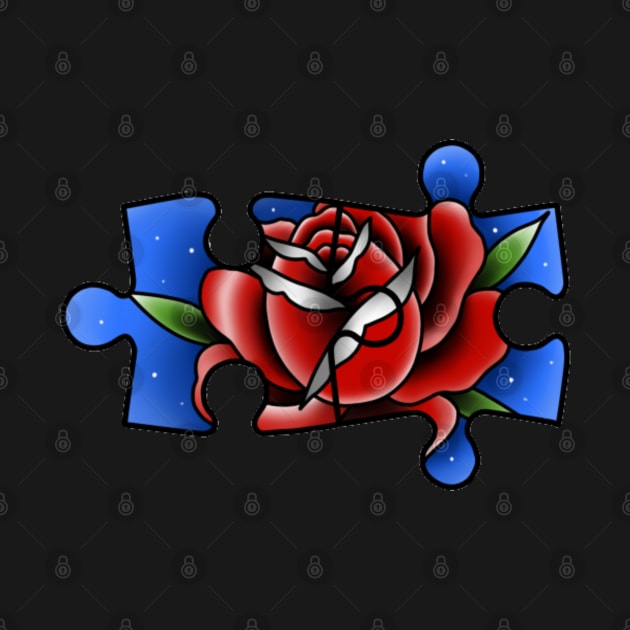 Traditional puzzle rose by Smurnov