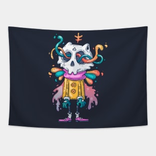 Monster skull creative cartoon Tapestry