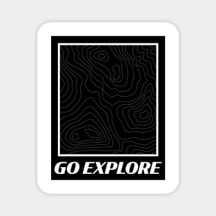 Go Explore Topographic Adventure Map Magnet