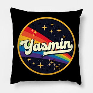 Yasmin // Rainbow In Space Vintage Style Pillow