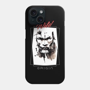 Warrior Man Wild Nature Free Spirit Art Brush Painting Phone Case