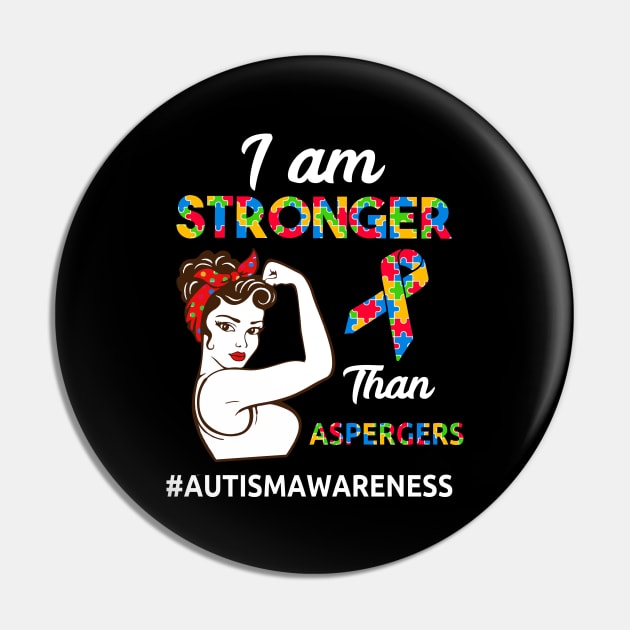 Aspergers Awareness design Pin by KuTees