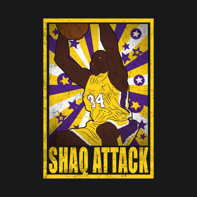 O'Neal Basketball Shaq Attack Los Angeles 34 Legend by TEEWEB