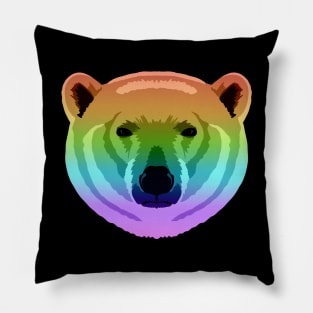 Rainbow Polar Bear Pillow