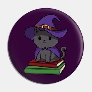 Witch Cat Halloween Pin