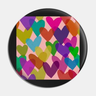 Love hearts paper cut tissue paper Lovecore y2k Pin