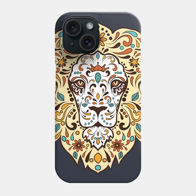 Colorful Lion Phone Case by inkExtreme