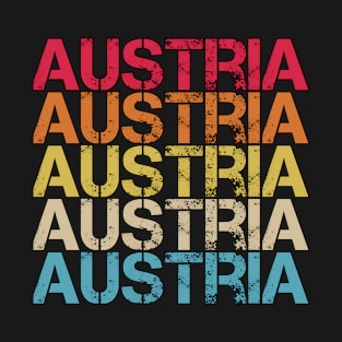 Austria Retro Vintage Distressed Country Souvenir Gift T-Shirt