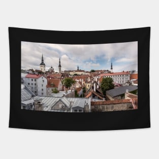 Cityscape of old Tallinn at summer day Tapestry