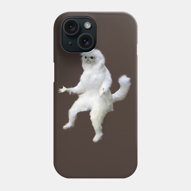 White Cat Cat Meme Phone Case by jesse_kyle_