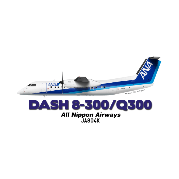 DeHavilland Canada Dash 8-300/Q300 - All Nippon Airways by TheArtofFlying