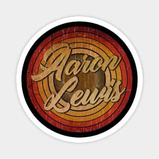 circle vintage retro faded Aaron Lewis Magnet