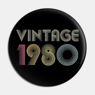 40th Birthday Gift Vintage 1980 Classic Pin