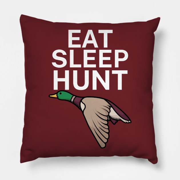 Eat sleep hunt Pillow by maxcode