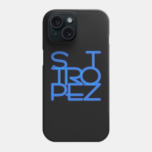 St. Tropez in blue neon. Phone Case