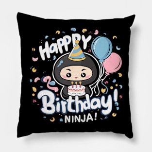 Cute Birthday Ninja Pillow