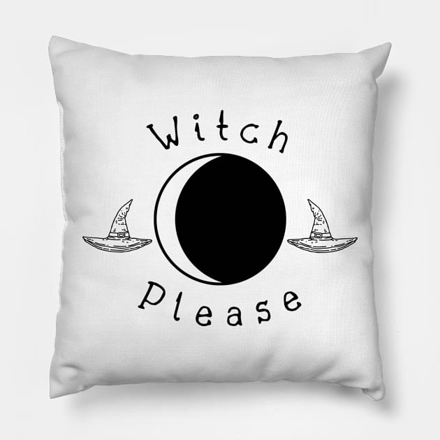 Witch Please Moon design Pillow by MissV