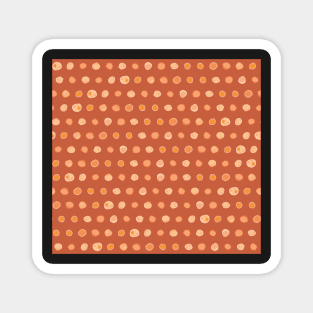 Watercolor dot to dot in orange and cream Magnet