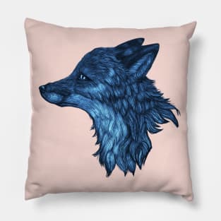 Blue Fox Pillow