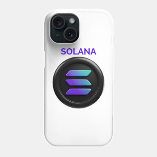 SOLANA 3d front view rendering cryptocurrency Phone Case