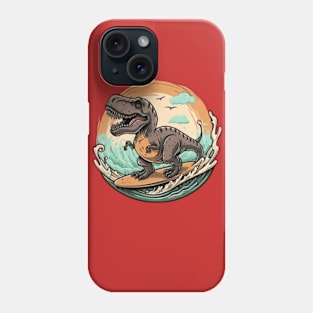 Cute dinosaur surfing gift ideas, dino surf gifts, dinosaur surfer gift ideas, dino surf, dinosaur surfing surfer surf gift kids tees kids tsirt kids hoodies gift ideas Phone Case