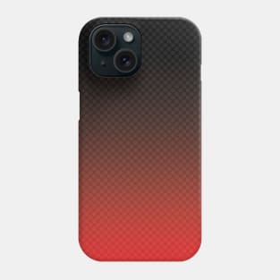 Red black ombre gradient pattern design with white polka dots by dmerchworld Phone Case