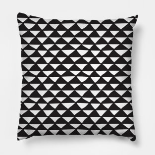 Monochrome Triangles Pattern Pillow