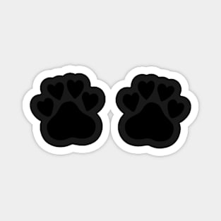 Cat's hand drawn paws in black and white Magnet