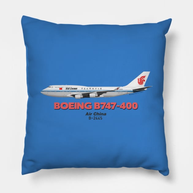 Boeing B747-400 - Air China Pillow by TheArtofFlying