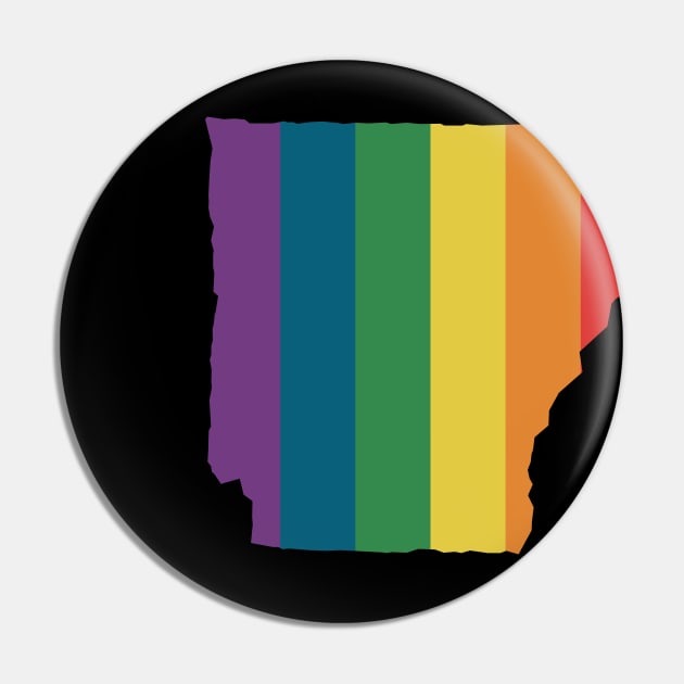 Arkansas State Rainbow Pin by n23tees