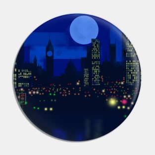 City at Night Pin