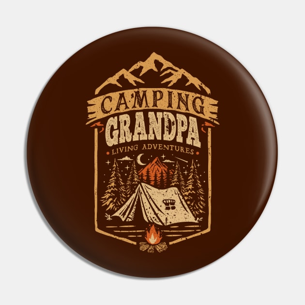 Camping Grandpa Pin by Olipop