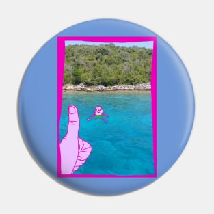 Thumbs up for the swimming monster! Pin