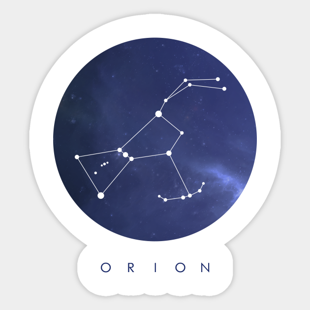 Orion Constellation Orion Sticker Teepublic Orion Constellation Orion Sticker Teepublic