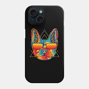 Cool dog colorful Phone Case