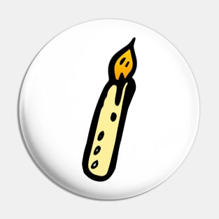 Candle Doodle Art Pin