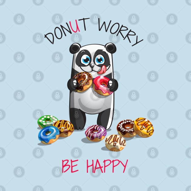 Panda Donut Worry by Mako Design 