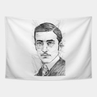 STEFAN ZWEIG pencil portrait .1 Tapestry