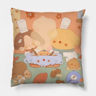 Cooking Together Pillow