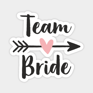 Team Bride Heart Amor Arrow Hen Party Magnet