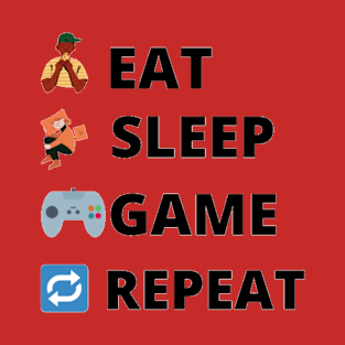 Eat sleep game repeat T-Shirt